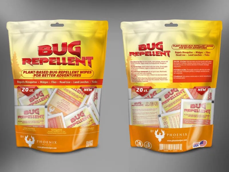 Bug repellent wipes