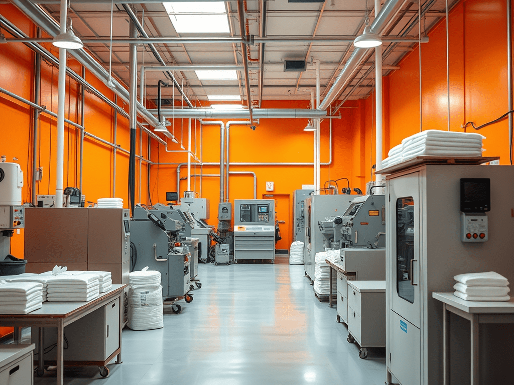 Inflight wet wipes production line in the USA