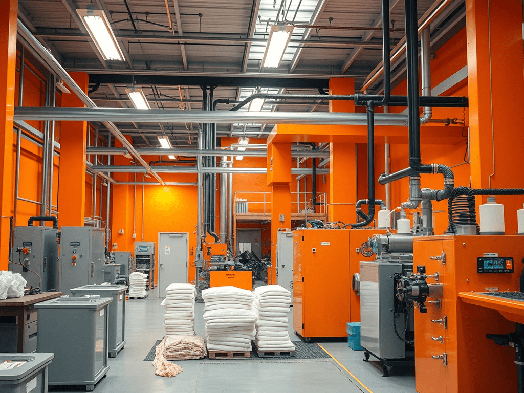 Baby wipes production line in the USA