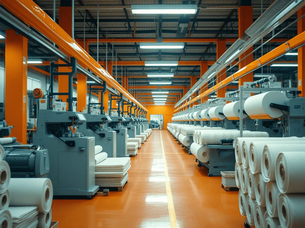 Wet wipes production line at Phoenix Wipes facility