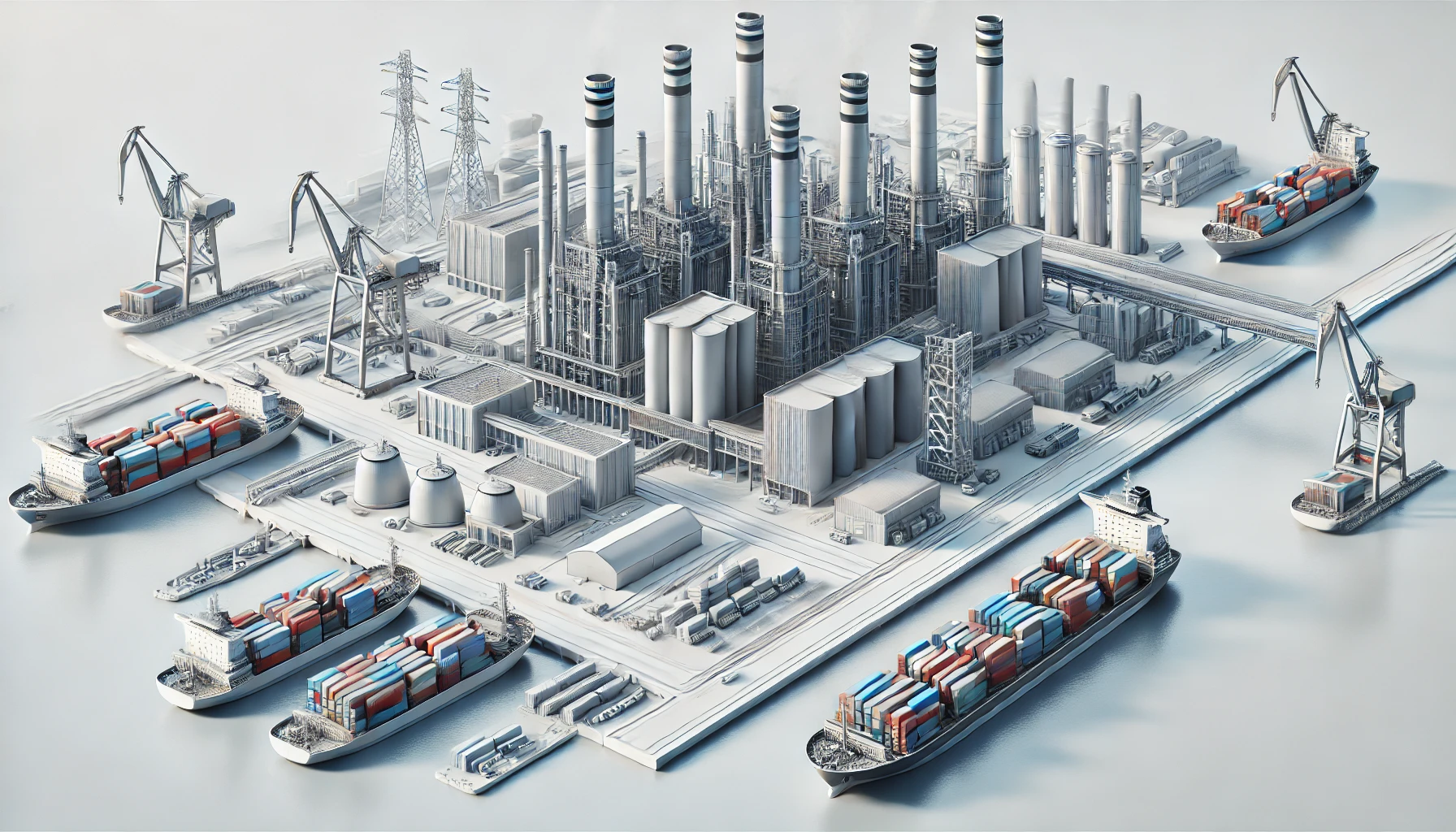 A-detailed-3D-rendered-image-of-a-large-industrial-factory-with-multiple-smokestacks-and-modern-architecture