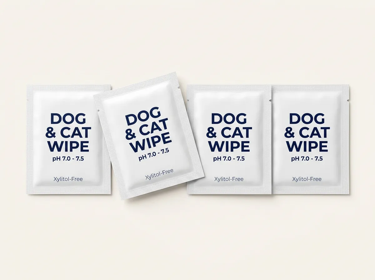 Private label dog and cat everyday cleaning wipes by Phoenix Wipes