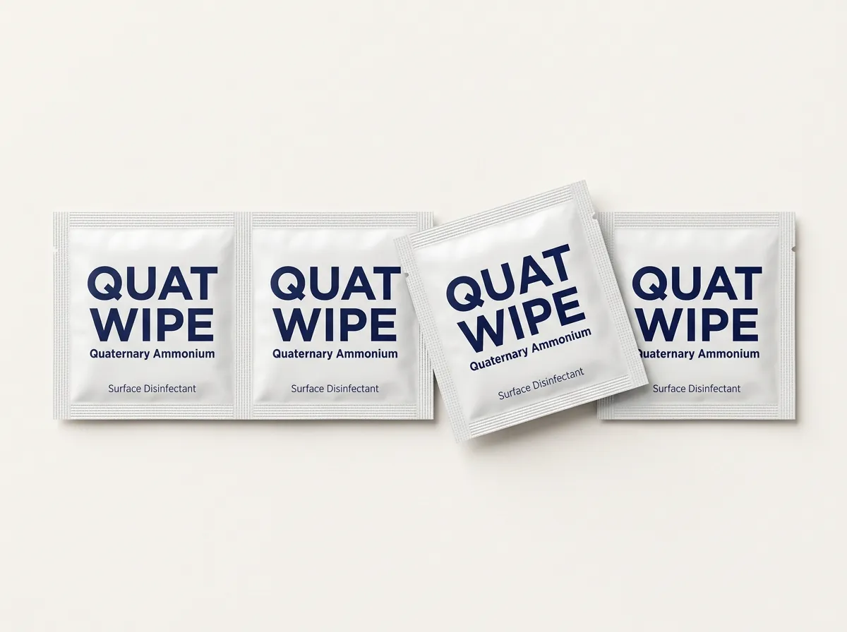 Private label quaternary ammonium quat disinfecting wipes by Phoenix Wipes