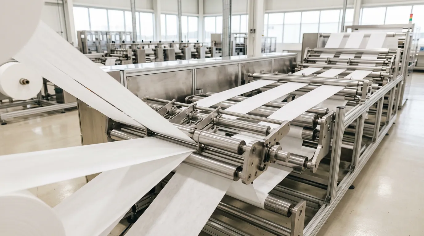 Lint-free screen cleaning wipe production line in the USA