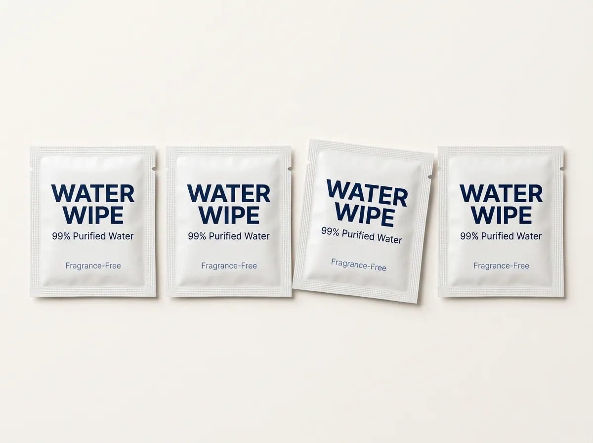 Private label water wipes made with 99% purified water by Phoenix Wipes